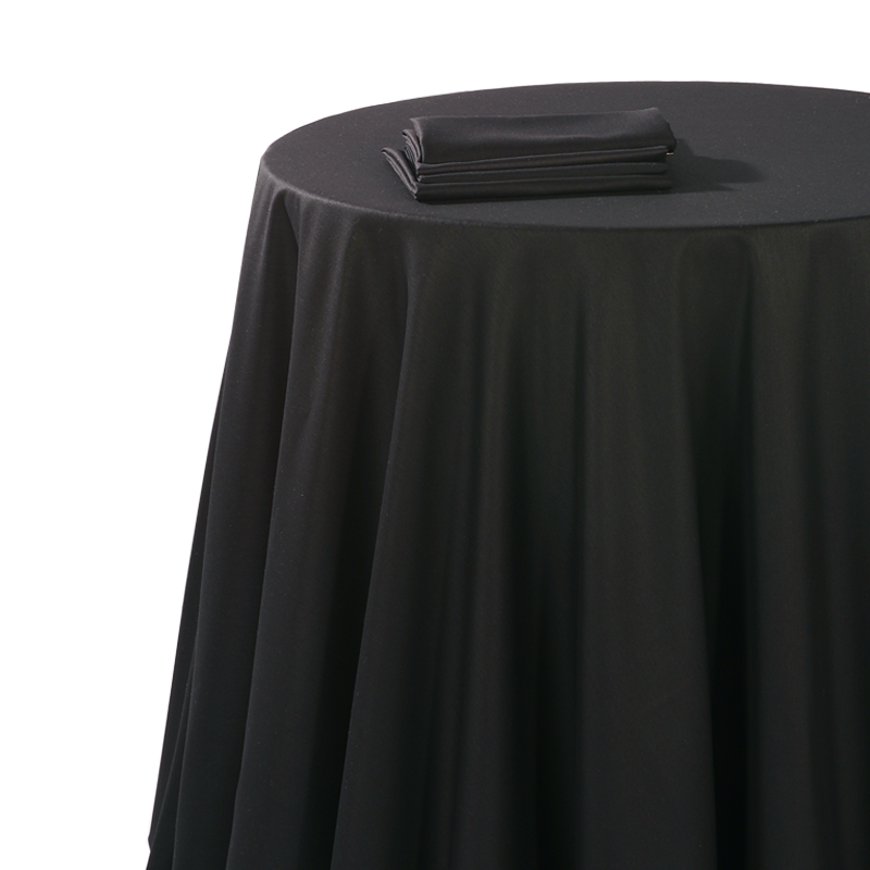 Mantel chintz negro 180 x 180 cm ignífugo M1