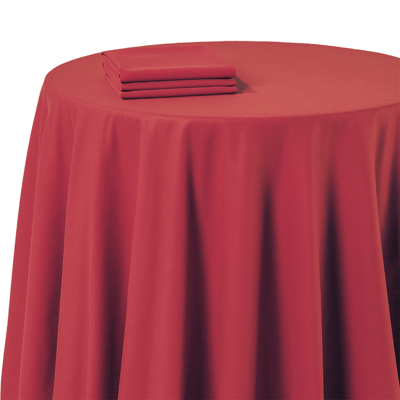 Mantel chintz rojo 240 x 240 cm ignífugo M1