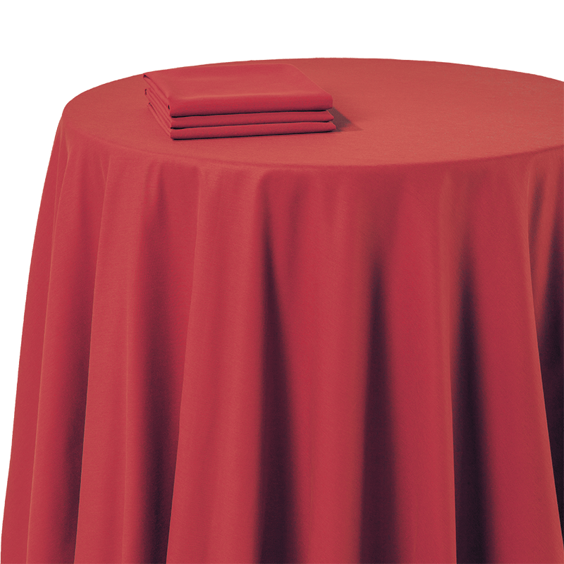 Mantel chintz rojo 240 x 240 cm ignífugo M1