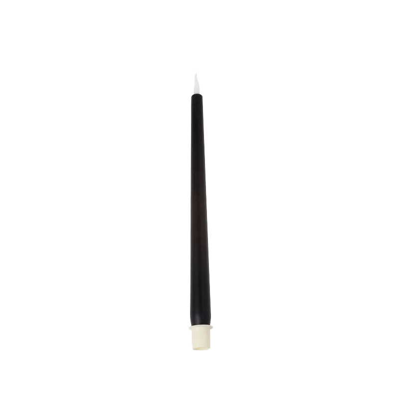 Vela de candelabro eléctrica Alt. 29 cm negro (autonomía 8h)