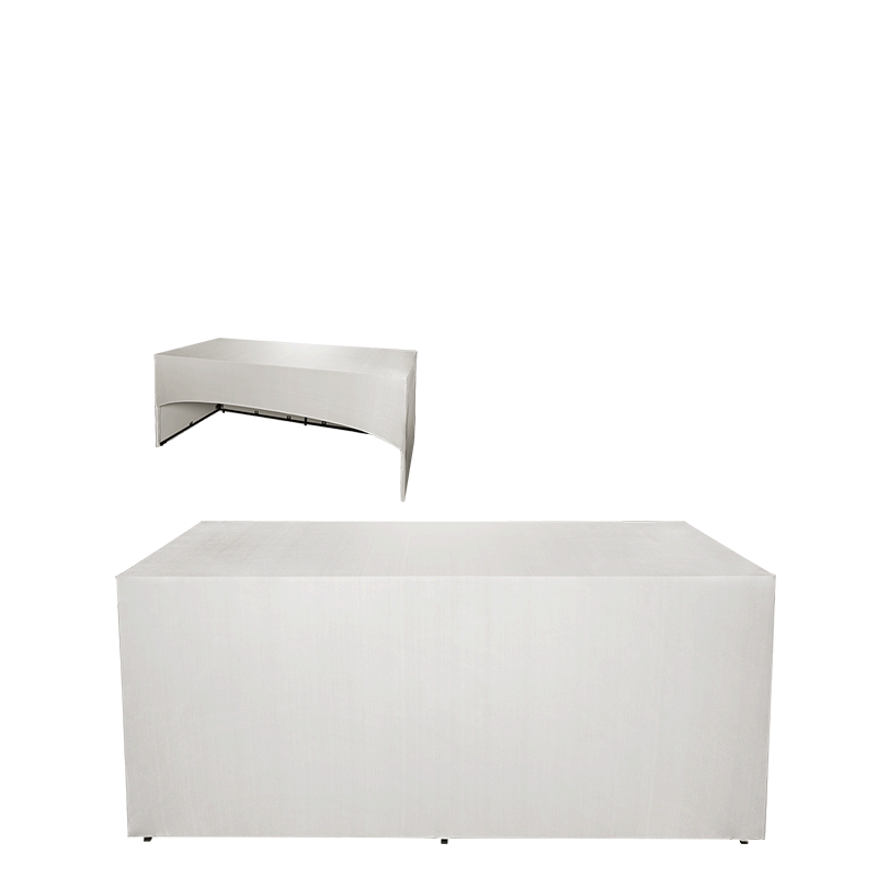 Buffet plegable con funda blanca 