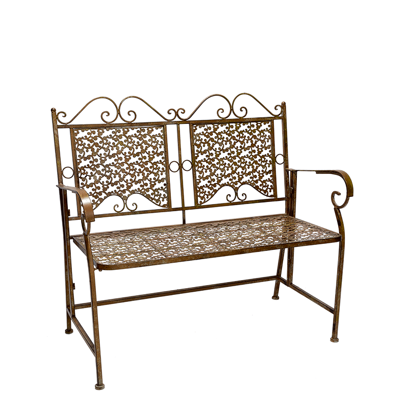 Banco en hierro forjado estilo Marruecos 52 x 91 x 98 cm