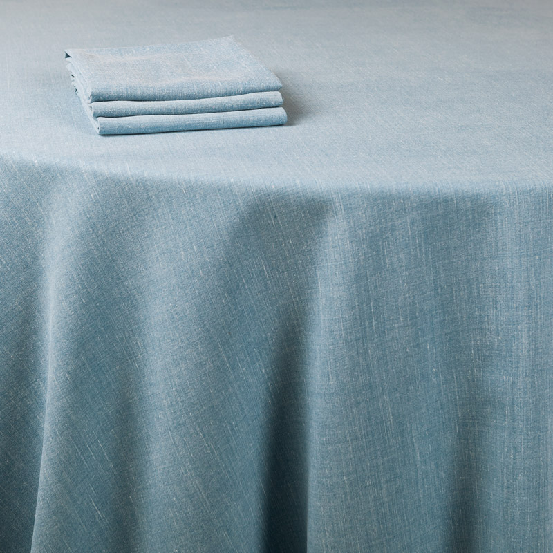 Pasillo de mesa Lino azul 50 x 390 cm