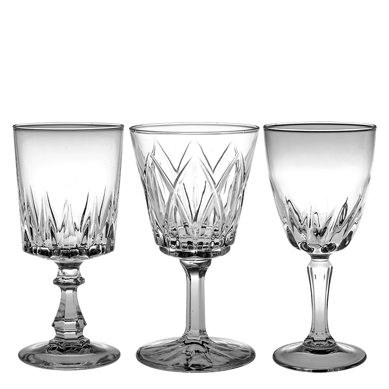 Copa de agua Vintage cristal Ø 7-9 cm Alt. 16-19 cm 20-25 cl