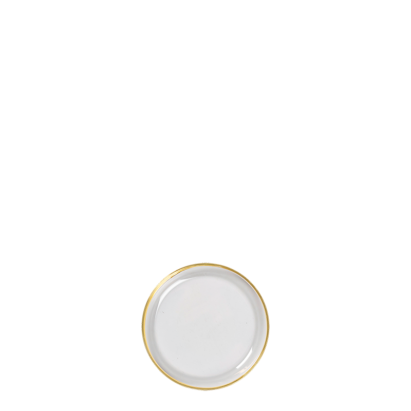 Plato de pan cristal ribete oro Ø 12 cm