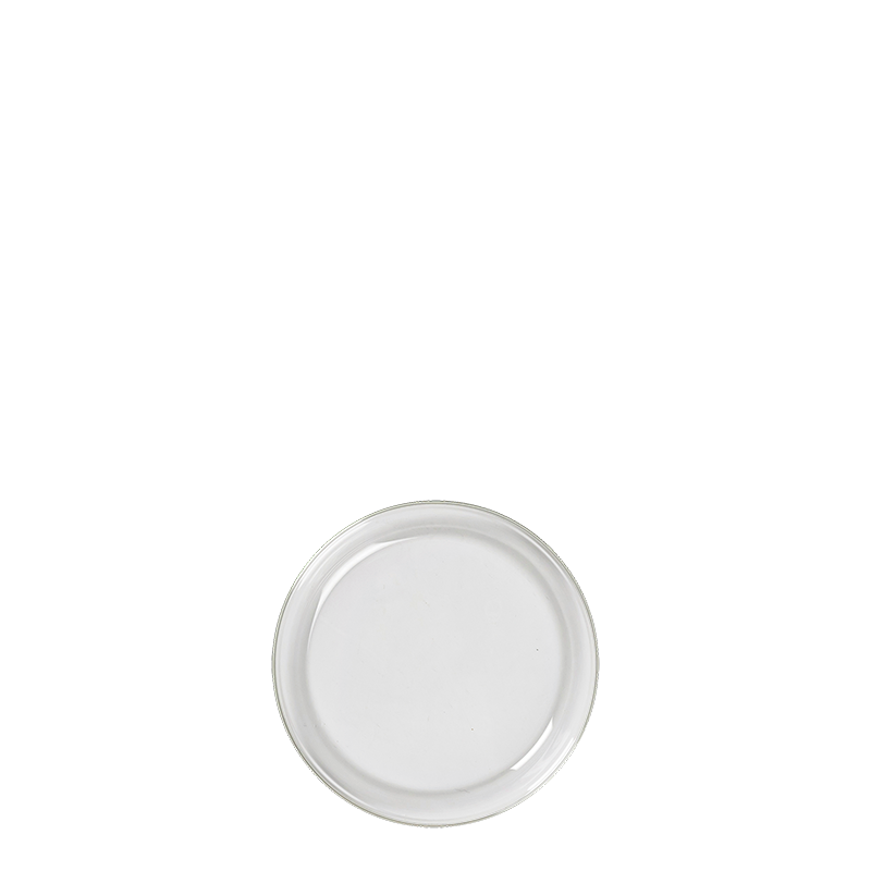 Plato de pan cristal ribete plata Ø 12 cm