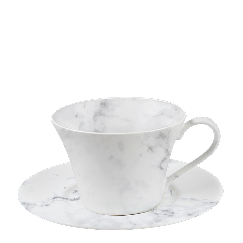 Taza y plato de té Mármol 25 cl