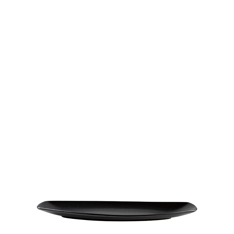 Fuente oval alargada negra 29,5 x 12,5 cm