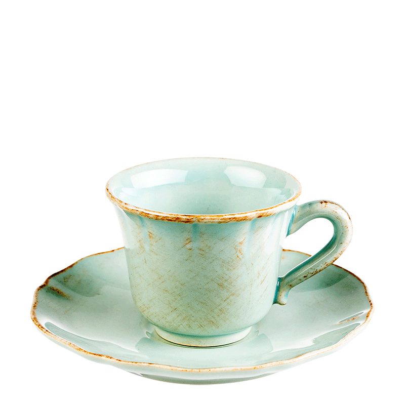 Taza y plato de café Alentejo 9 cl