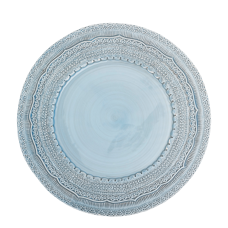 Plato de presentación Encaje azul pastel Ø 33 cm