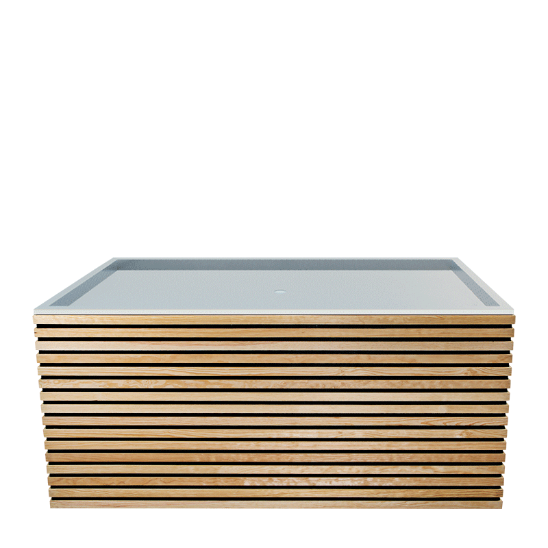Buffet plegable Deck con banco de ostras de acero inoxidable