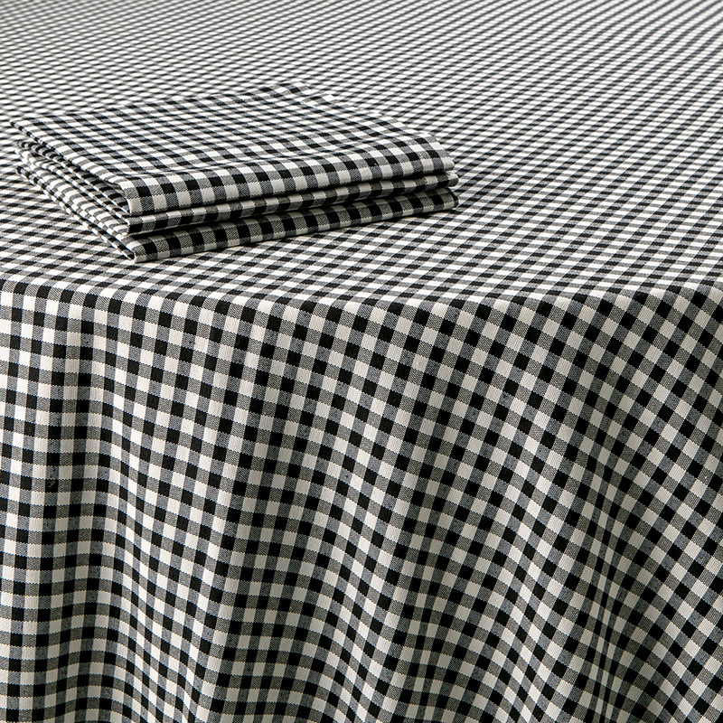 Servilleta Vichy negro y blanco 50x50cm