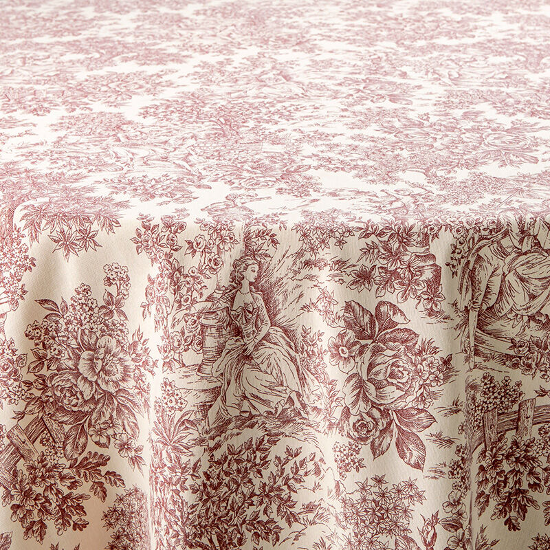 Mantel Toile de Jouy Rojo 340 x 340 cm