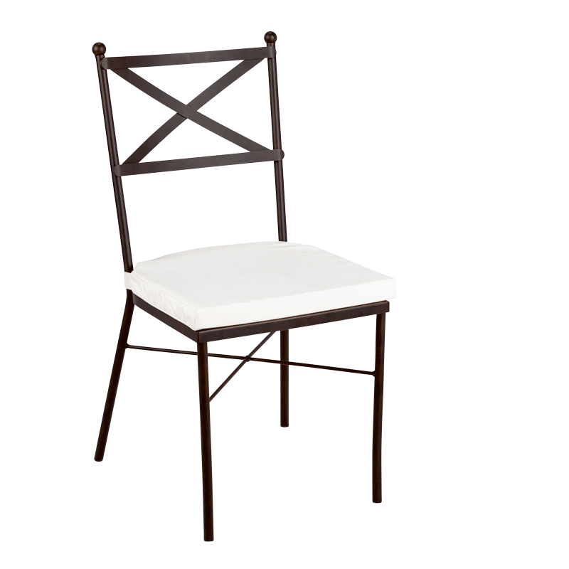 Silla Toscana cojín blanco