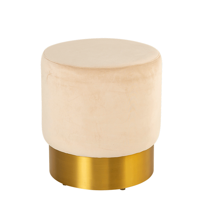 Puf Luxor beige Ø 40 cm Alt. 45 cm