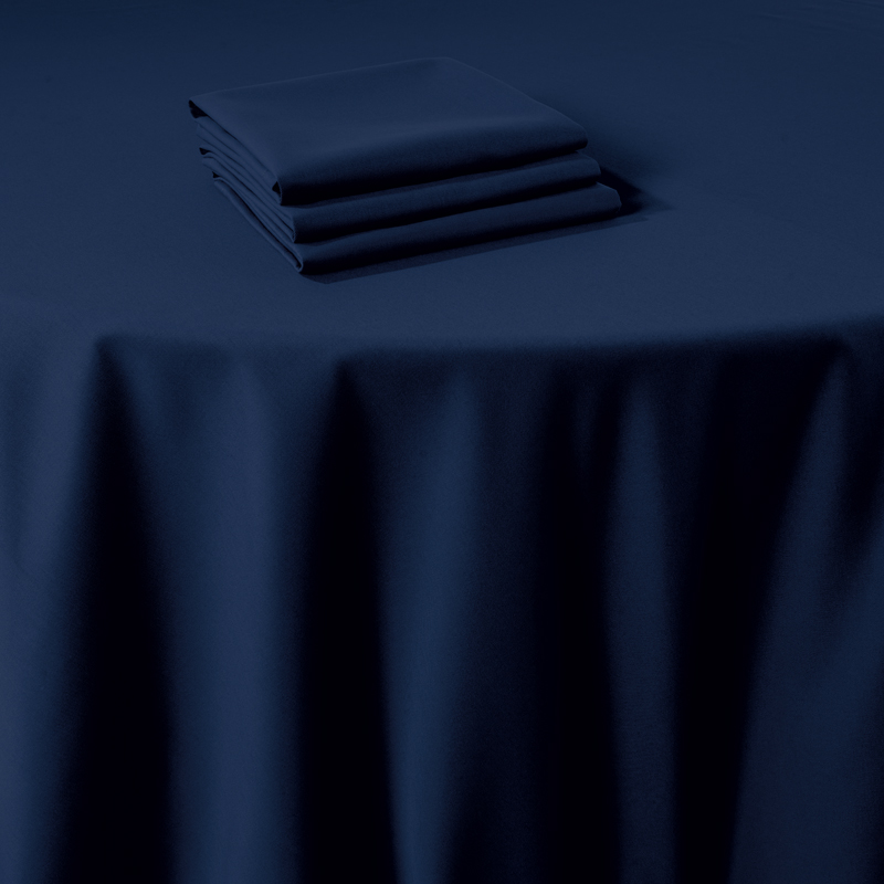 Mantel Marjorie azul marino 340 x 340 cm ignífugo M1