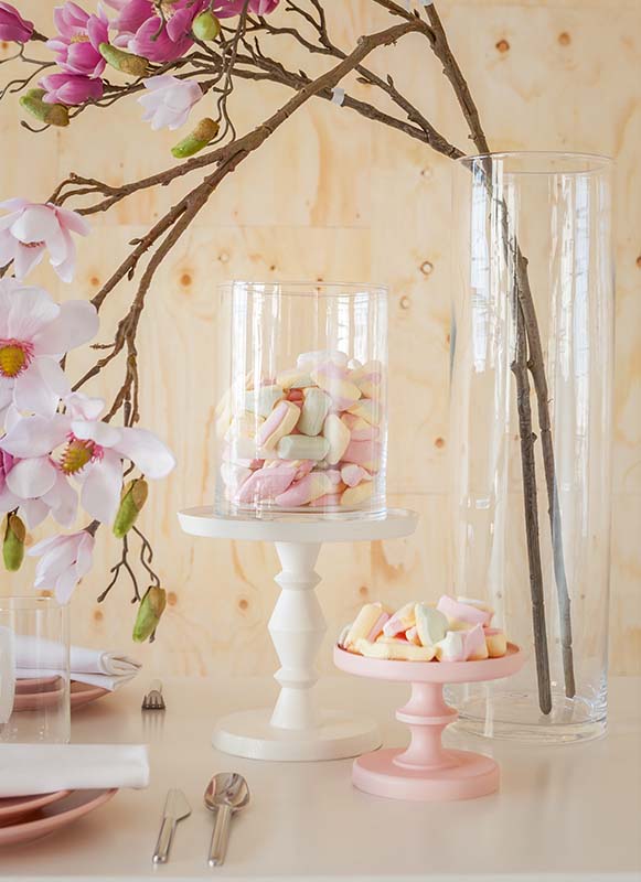 Tonos pastel y orquídeas