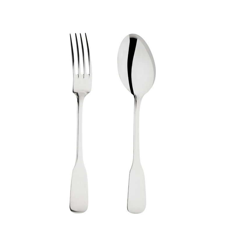 Set de cubiertos de servicio plata