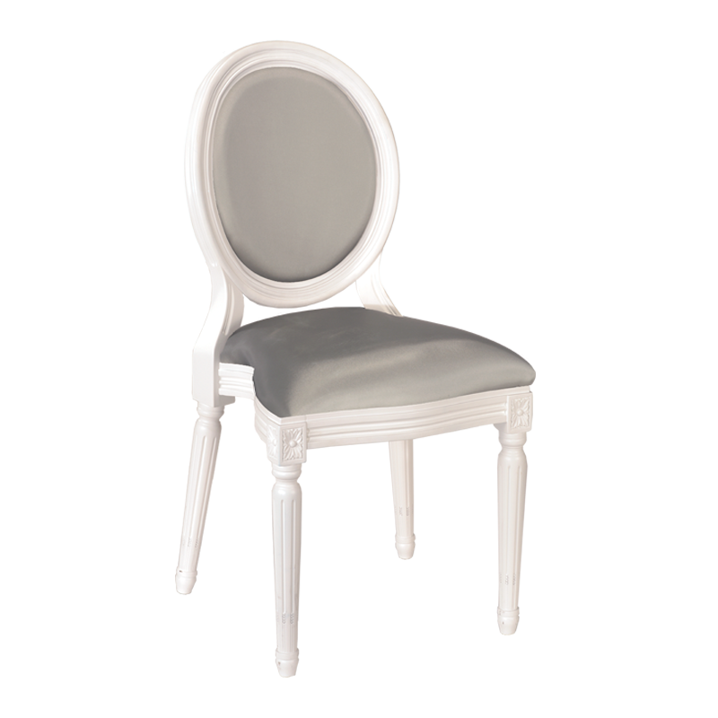 Silla Montaigne estructura blanca