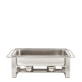 Recipiente para buffet caliente 2 fuegos L. 62, A. 36, Alt. 38 cm