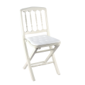 Silla Napoleón III blanca plegable