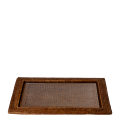 Bandeja rectangular Luisiana 46 x 63 cm. con placa de cristal