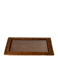 Bandeja rectangular Luisiana 46 x 63 cm. con placa de cristal