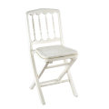 Silla Napoleón III blanca plegable con rejilla