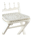 Silla Napoleón III blanca plegable con rejilla