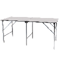 Mesa plegable de acero inoxidable 80 x 200 cm – alt. 90 cm.