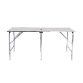 Mesa plegable de acero inoxidable 80 x 200 cm – alt. 90 cm.