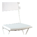 Silla Trocadero blanca con asiento y respaldo blanco