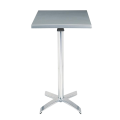 Mesa cóctel alta cuadrada acero 60 x 60 cm Alt. 111 cm