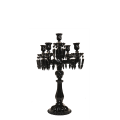 Candelabro cristal negro 5 brazos