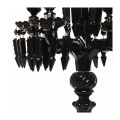 Candelabro cristal negro 5 brazos