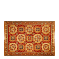 Alfombra dibujos rojos Vintage