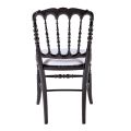 Silla Napoleón III negra fija chintz blanco