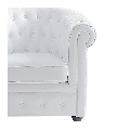 Sillón Chesterfield blanco 75 x 82 cm H 75 cm