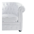 Sillón Chesterfield blanco L 82 P 75 H 75 cm