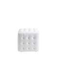 Puf Chesterfield blanco 44 x 44 cm H 42 cm