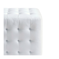 Puf Chesterfield blanco 44 x 44 cm H 42 cm