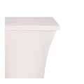 Mesa cóctel alta con funda blanca 60 x 60 cm  Alt 111 cm