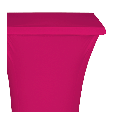 Mesa cóctel alta con funda fucsia 60 x 60 cm Alt 111 cm