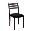 Silla Pirámide negra con asiento de terciopelo negro ignífuga