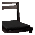 Silla Pirámide negra con asiento de terciopelo negro ignífuga