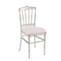 Silla Napoleón III Cristal con cojín blanco