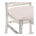 Silla Napoleón III Cristal con cojín blanco