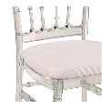 Silla Napoleón III Cristal con cojín blanco