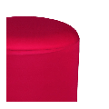 Puf con funda roja Ø 50 cm Alt. 45 cm.