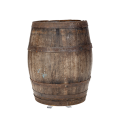 Tonel cerrado circulo de hierro Ø 80 cm H 95 cm